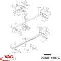 Стабилизатор задний Volkswagen LT 2DA, 2DD, 2DH