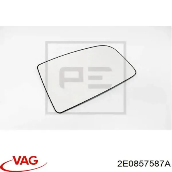 Стекло левого зеркала заднего вида 2E0857587A VAG