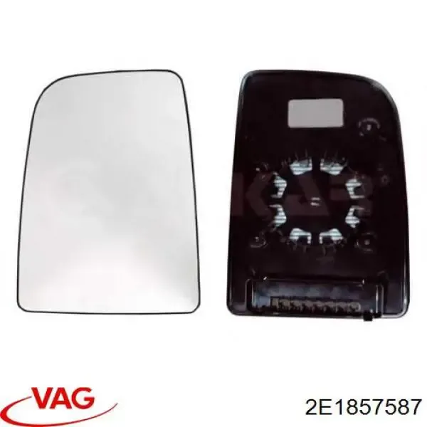 Стекло левого зеркала заднего вида 2E1857587 VAG