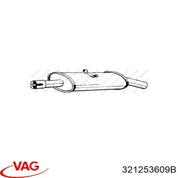  Глушитель задний Volkswagen Passat 