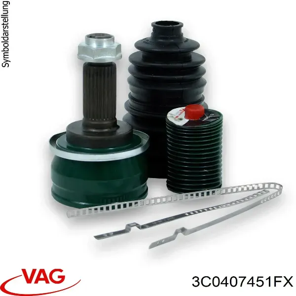Левая полуось 3C0407451FX VAG