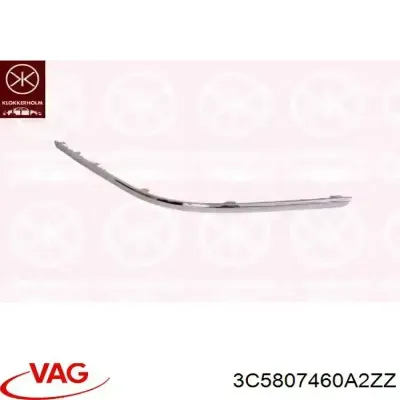 Молдинг бампера заднего правый VAG 3C5807460A2ZZ