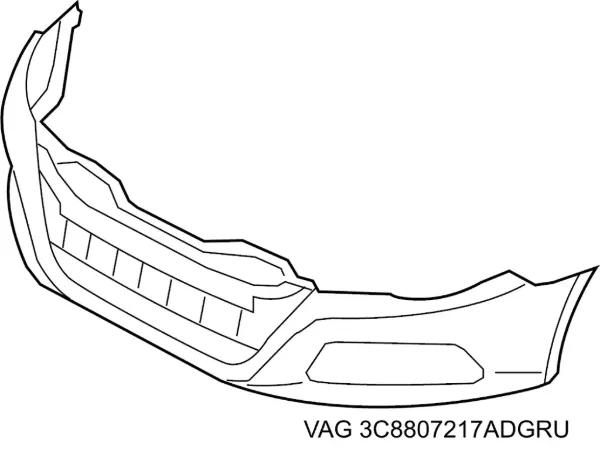Передний бампер 3C8807217ADGRU VAG