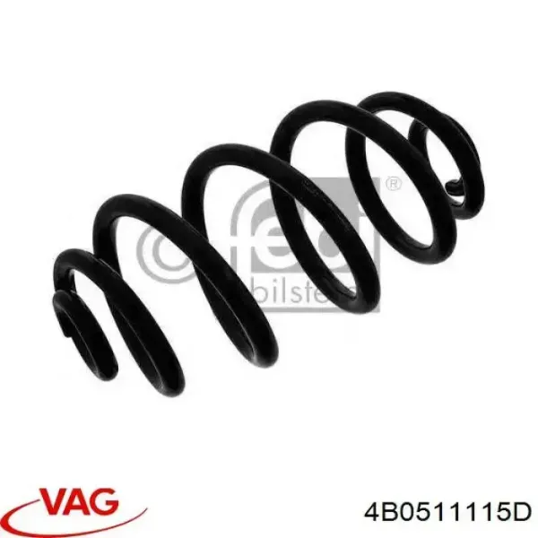 Задняя пружина 4B0511115D VAG