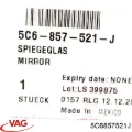 Стекло левого зеркала заднего вида Volkswagen Jetta 162, 163, AV3, AV2, AY2, AY3