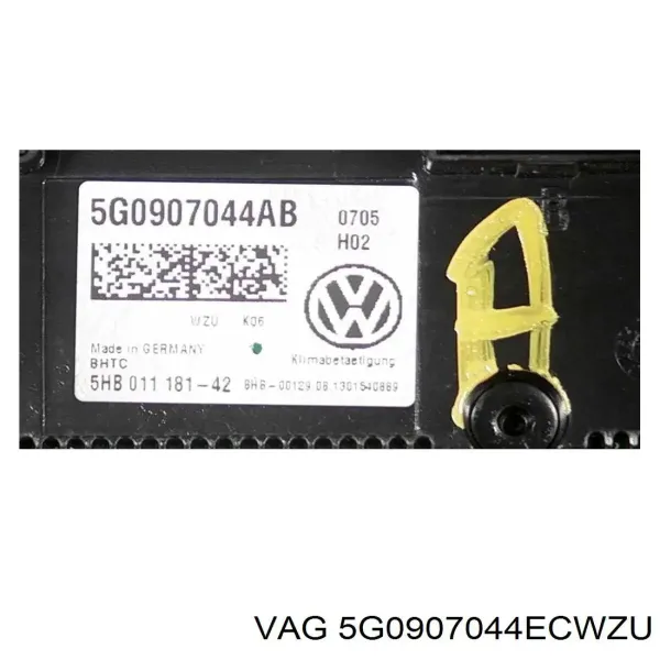 Блок управления кондиционером 5G0907044ATWZU VAG