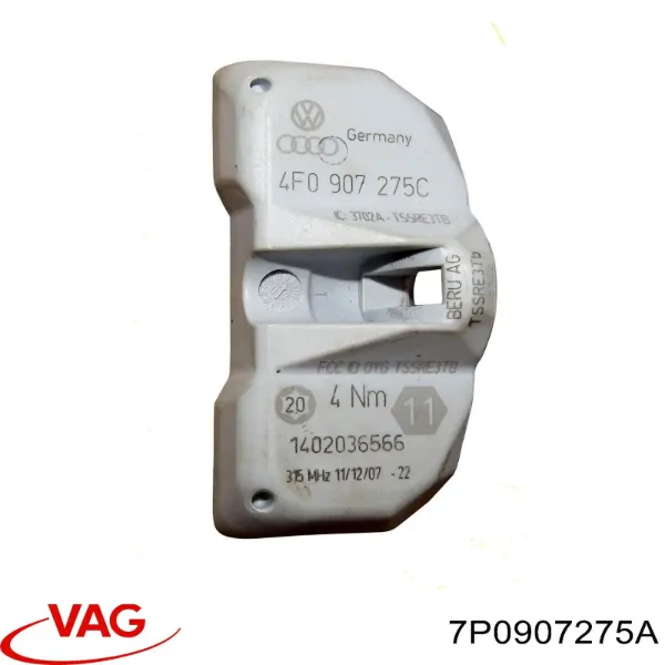 Датчик давления в шинах 7P0907275A VAG