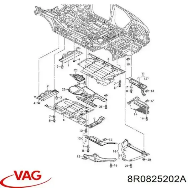 Защита днища передняя правая PAD98122OR Signeda
