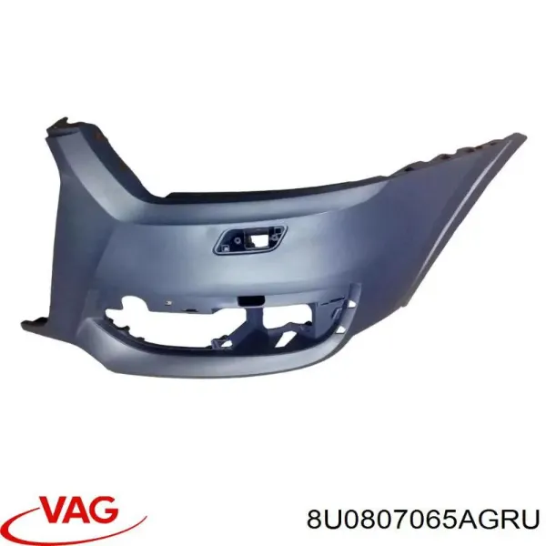 Бампер передний, левая часть 8U0807065AGRU VAG