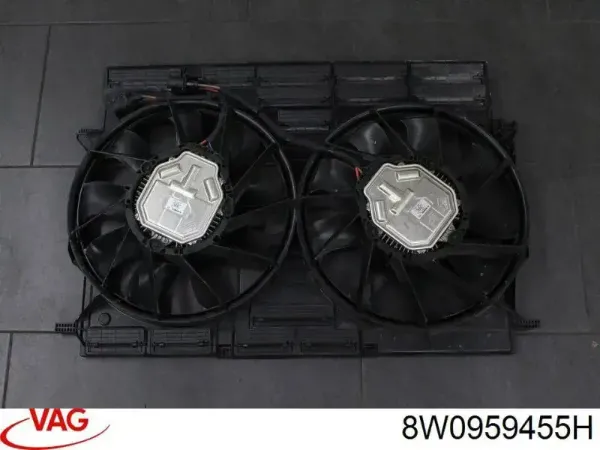 Купить 8W0959455H VAG Электровентилятор охлаждения в сборе (мотор+крыльчатка) левый