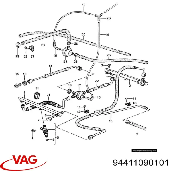 94411090101 VAG Кольцо форсунки инжектора, посадочное