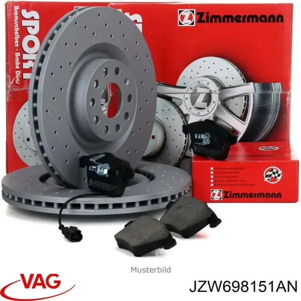 Купить JZW698151AN VAG Колодки тормозные