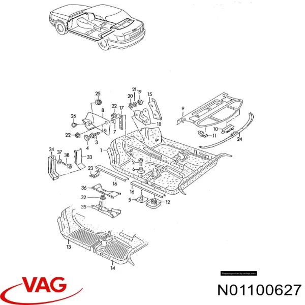  VAG N01100627 цена, от