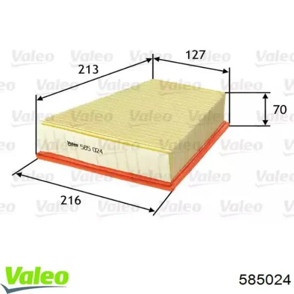 Воздушный фильтр 585024 VALEO