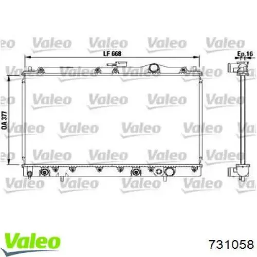 Радиатор 731058 VALEO