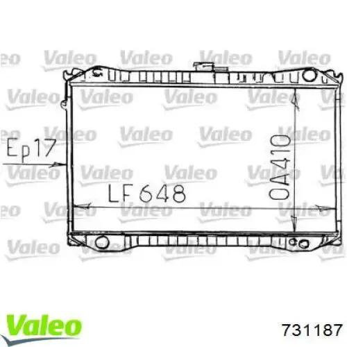 Радиатор 731187 VALEO