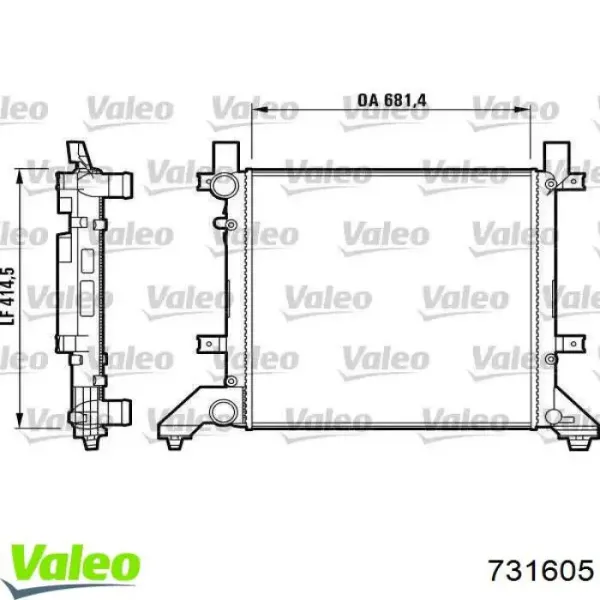 Радиатор 731605 VALEO