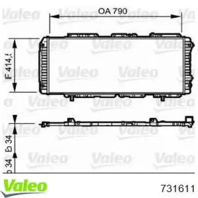 Радиатор 731611 VALEO
