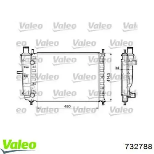 Радиатор 732788 VALEO