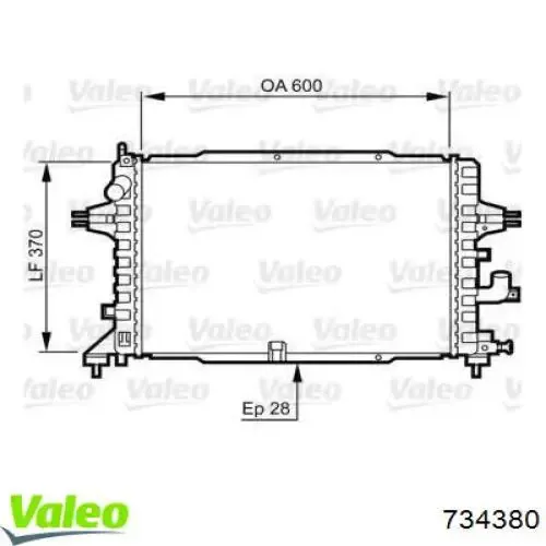 Радиатор 734380 VALEO