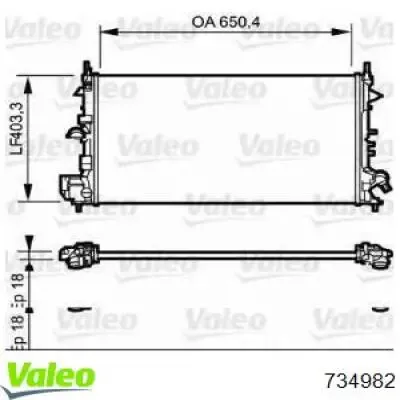Радиатор 734982 VALEO
