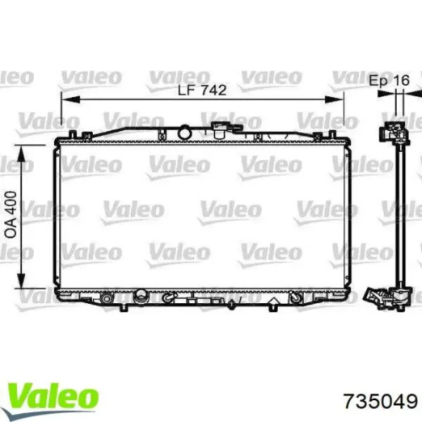 Радиатор 735049 VALEO