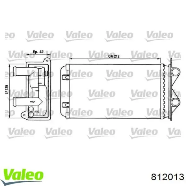 Радиатор печки 812013 VALEO