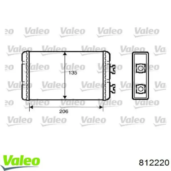 Радиатор печки 812220 VALEO