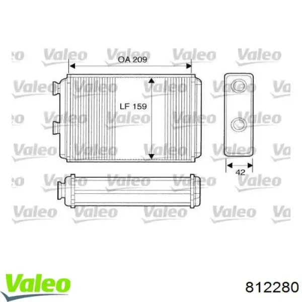 Радиатор печки 812280 VALEO