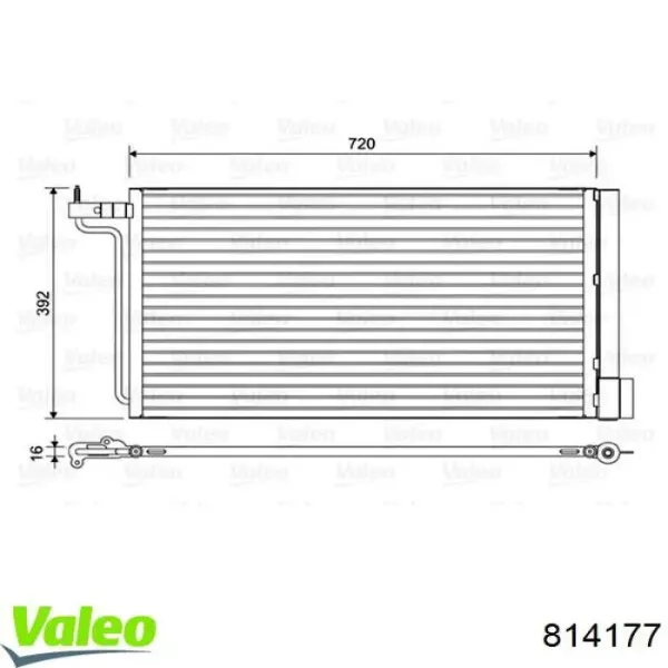Радиатор кондиционера 814177 VALEO