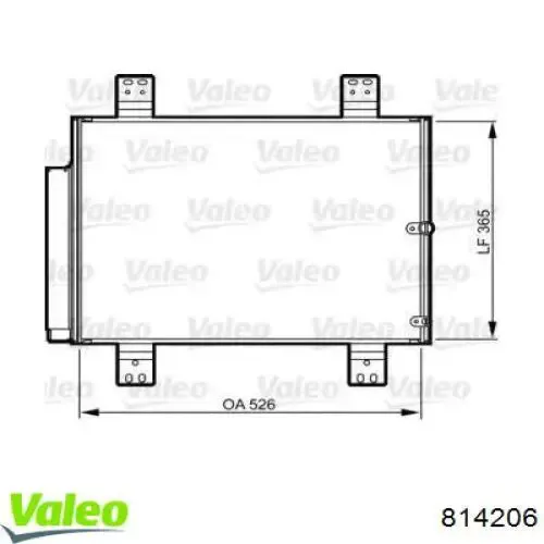 Радиатор кондиционера 814206 VALEO