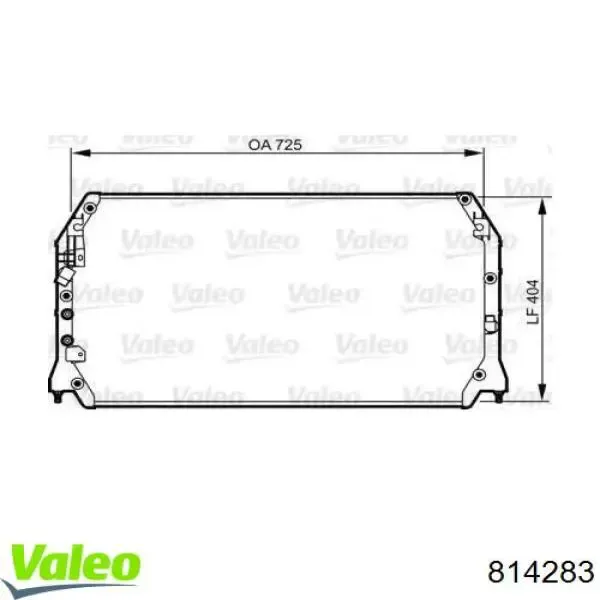 Радиатор кондиционера 814283 VALEO