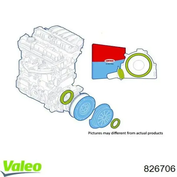 Купить 826706 VALEO Комплект сцепления (диск, корзина, подшипник)