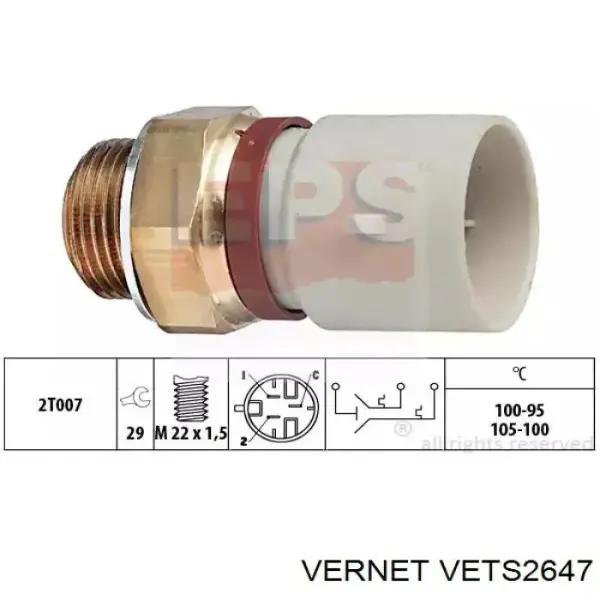 Датчик включения вентилятора VETS2647 Vernet