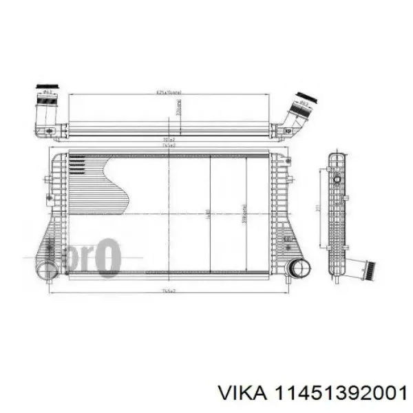 Интеркулер 74T36NF NRF