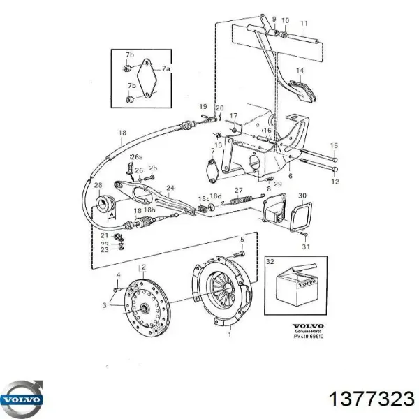 Диск сцепления 1377323 Volvo