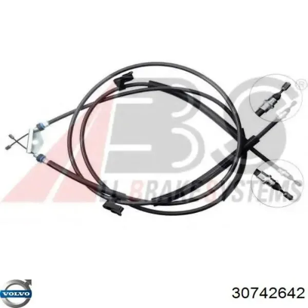 Задний трос ручника 30742642 Volvo