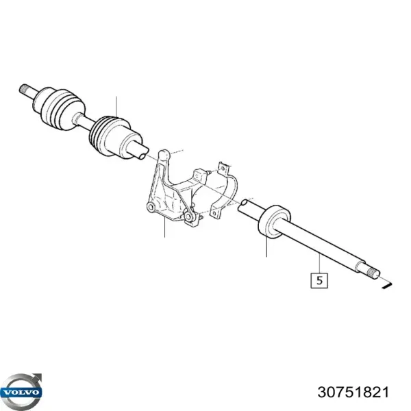 Пыльник ШРУСа передней полуоси внутренний правый 30751821 Volvo