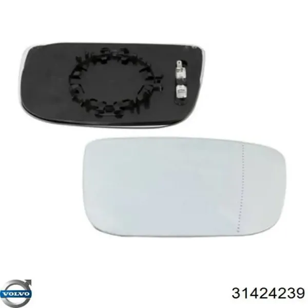 Стекло правого зеркала заднего вида 31424239 Volvo