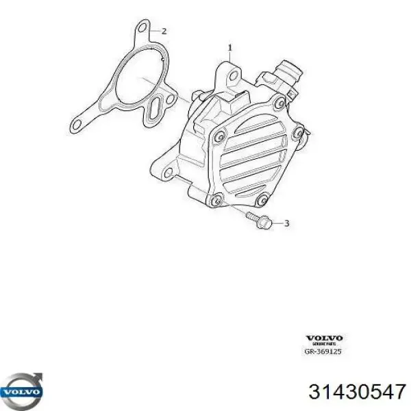 Прокладка вакуумного насоса 31430547 Volvo