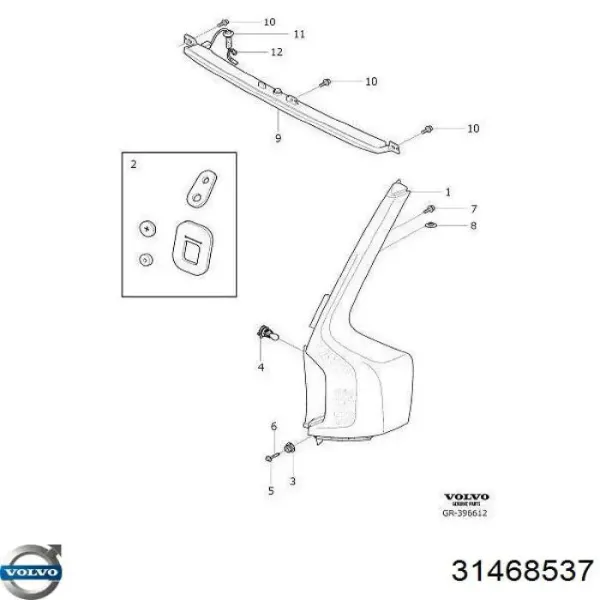 Фонарь задний левый внешний 31468537 Volvo