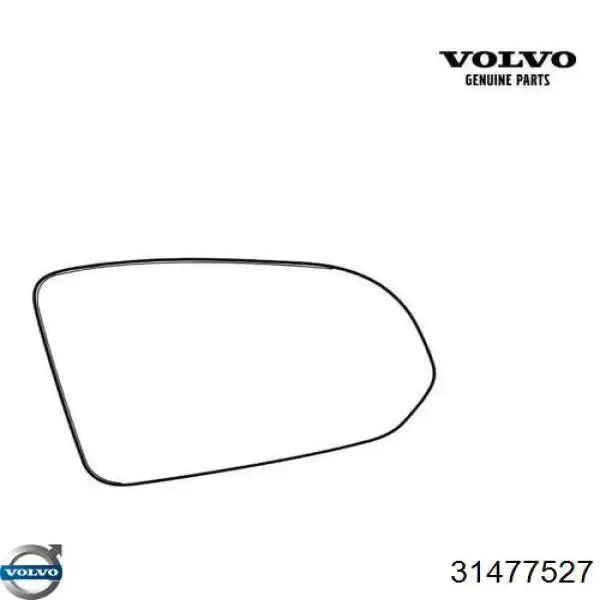 Стекло правого зеркала заднего вида 31477527 Volvo