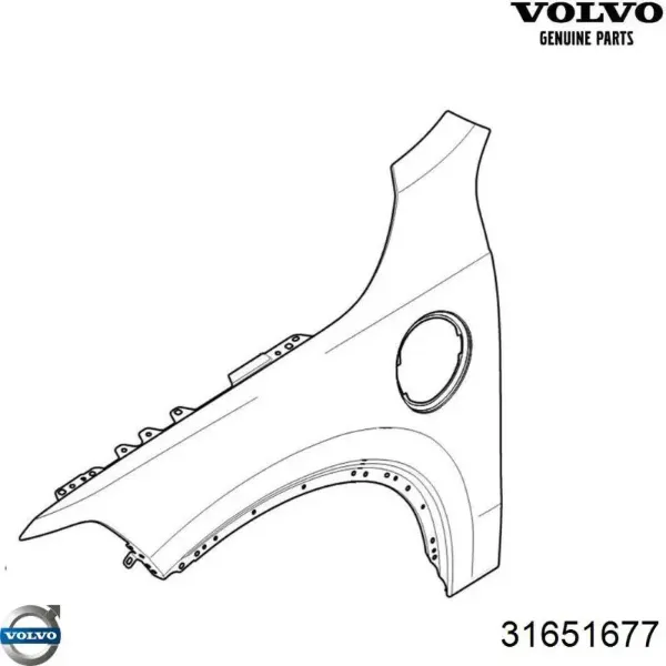 Крыло переднее левое 31651677 Volvo