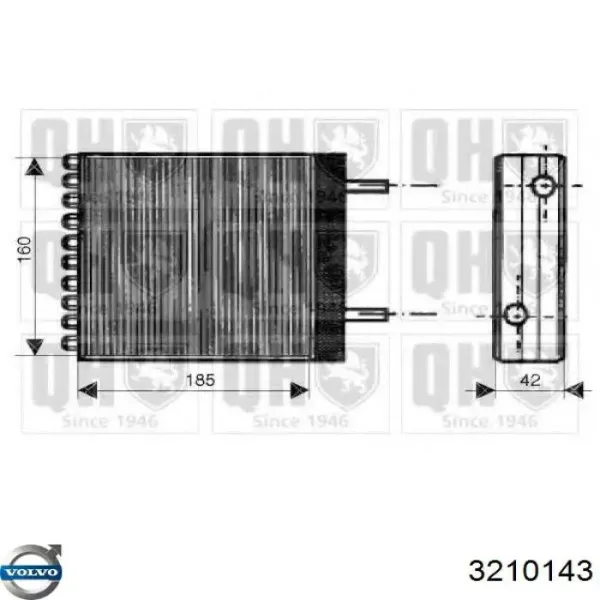 Радиатор печки 3210143 Volvo