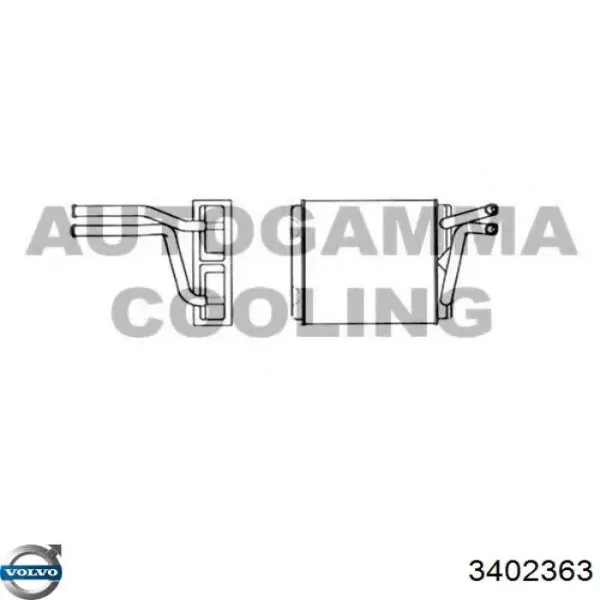Радиатор печки 3402363 Volvo