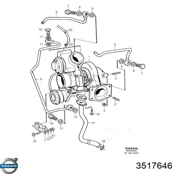 Турбина Volvo 940 944