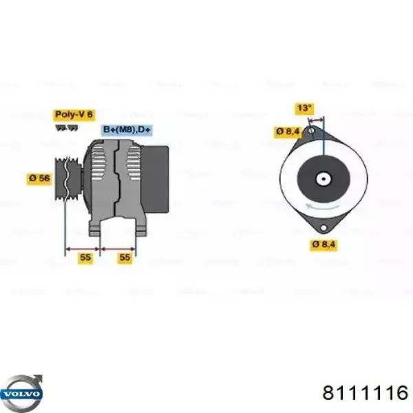 Генератор CA1655IR HC Parts