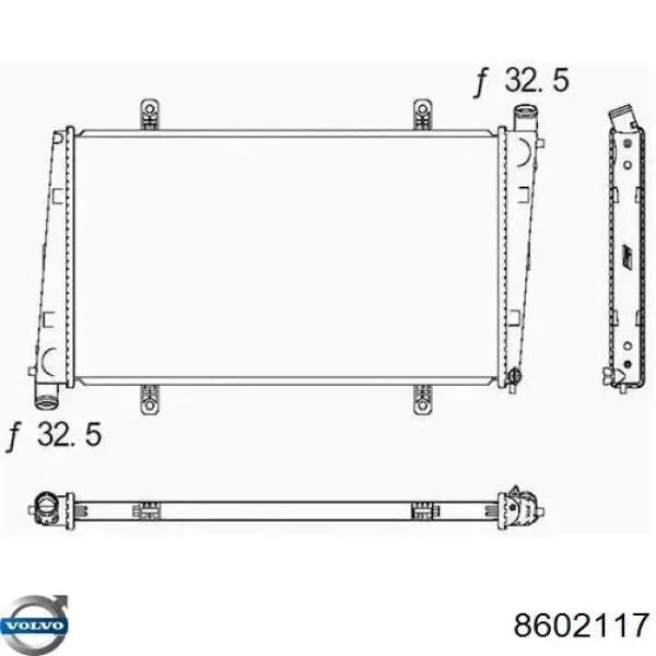 Радиатор 8602117 Volvo