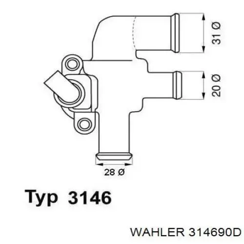 Термостат 314690D Wahler