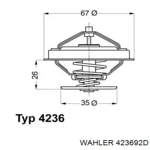 Термостат 423692D Wahler